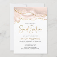 Ivory Gold Agate Sweet 16 Birthday Party