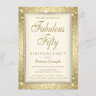 Ivory Gold Diamond Fabuleux 50 Invitation annivers