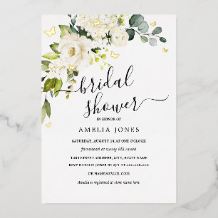 Ivory Gold Floral Butterfly Bridal Shower 