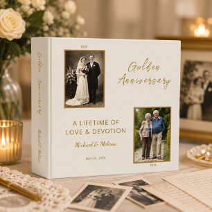 Ivory Gold Golden Anniversary Memory Binder