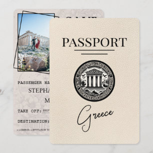 Ivory Greece Passeport Enregistrer la carte de dat