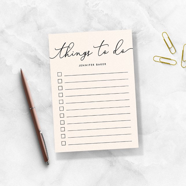Ivory Hand Lettered Things to Do Post-it Notes (Creator Uploaded)