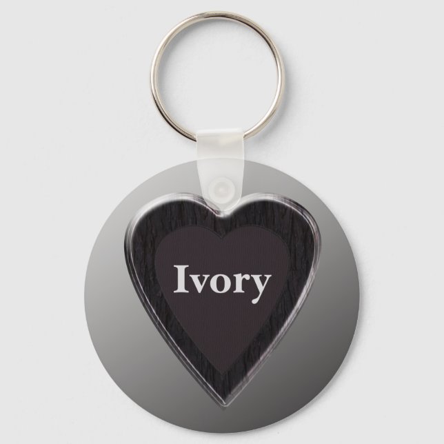 Ivory Heart Keychain (Front)
