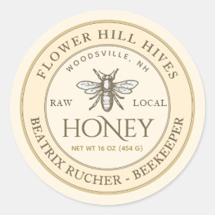 Ivory Honey Label with French Bee