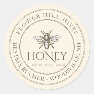 Ivory Honey Label with French Bee