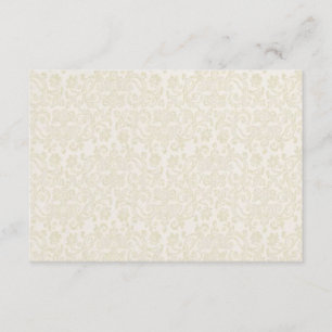 Ivory Lace Damask RSVP Note Card