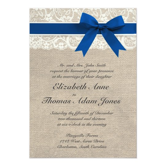 ivory_lace_royal_blue_burlap_wedding_invitation r9f03135d622d400eb32e14fe036f57b5_zkrqs_540