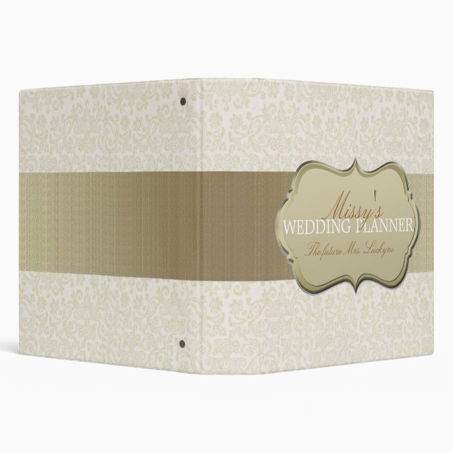 Ivory Lace Wedding Planner Binder (Background)
