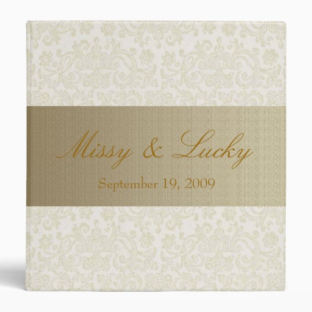 Ivory Lace Wedding Planner Binder (Front)