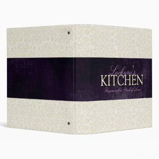 Ivory Lace with Ribbon Recipe Binder