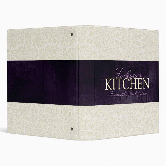 Ivory Lace with Ribbon Recipe Binder (Background)