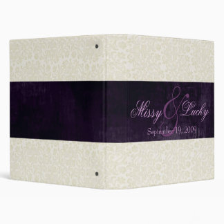 Ivory Lace with Ribbon Wedding Planner Binder
