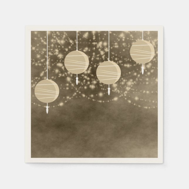 Ivory Lanterns Napkin (Front)