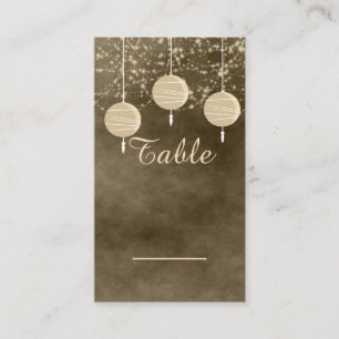 Ivory Lanterns Table Card