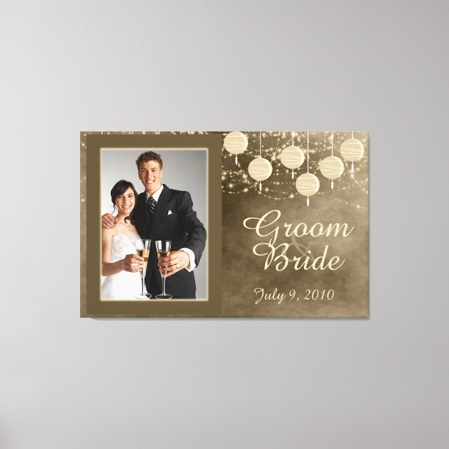 Ivory Lanterns Wedding Keepsake Canvas Print (Front)