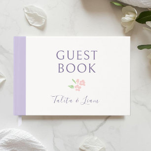 Ivory & Lavender    Floral Wedding  Guest Book