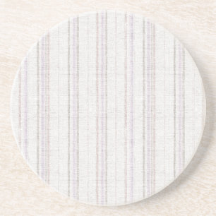 Ivory Lavender Stripes Coaster