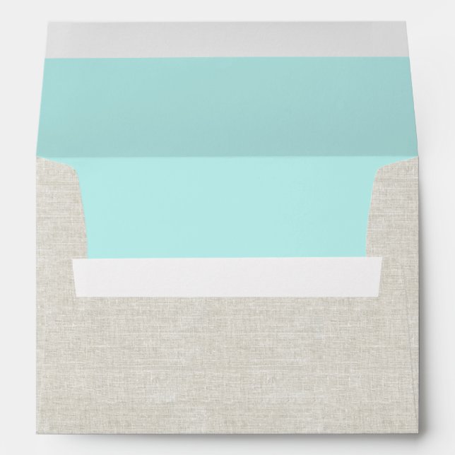 Ivory Linen Look Wedding Envelope (Back (Bottom))