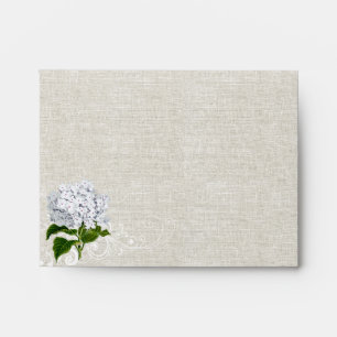 Ivory Linen Look Wedding Thank You Envelope