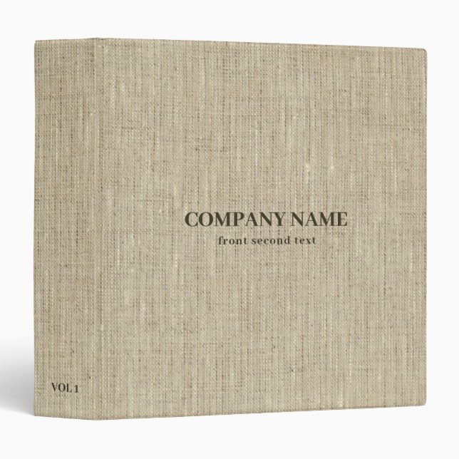 Ivory Linen Texture Binder (Front/Spine)