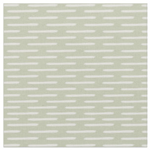 Ivory Lines on Pastel Grey Green Fabric
