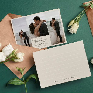 Ivory Linked Back 3 Photo Collage Mariage Merci