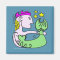 Ivory Mermaid with Pink Hair