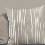 Ivory Metallic Stripes Throw Pillow<br><div class="desc">Modern throw pillow features a stylish ivory metallic stripe pattern. A simple rich throw pillow that will compliment your family room or living decor, or give as a modern home gift for any occasion. Designed as a template, you can personalize to suit your taste by using the fields provided, or...</div>