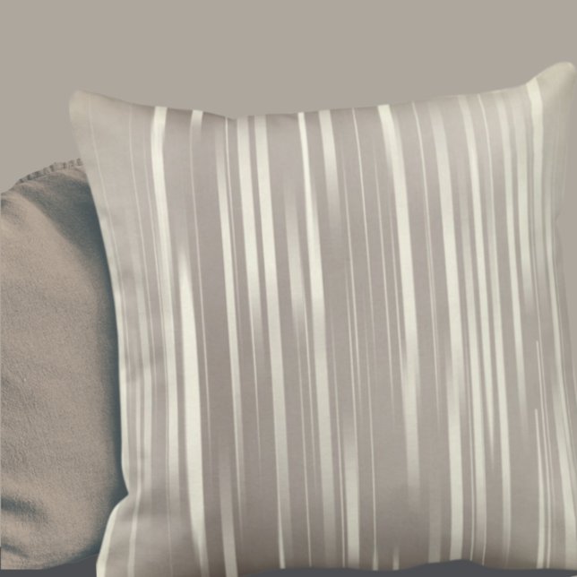 Ivory Metallic Stripes Throw Pillow (Creator Uploaded)