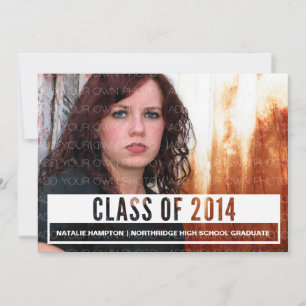 Ivory Modern Cut Out Grad Invite