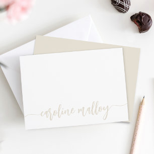 Ivory Modern Scripted Name Personalized Card