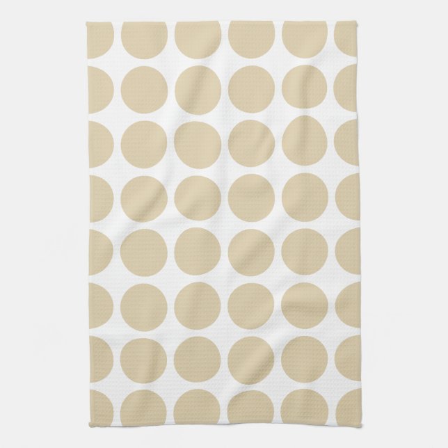 Ivory Neutral Dots Kitchen Towel (Vertical)