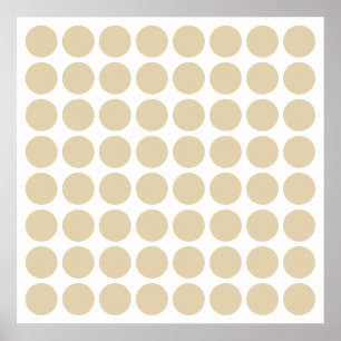 Ivory Neutral Dots Poster