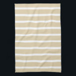 Ivory Neutral Stripes Kitchen Towel<br><div class="desc">Horizontal stripe patterns in a warm neutral colour palette.</div>
