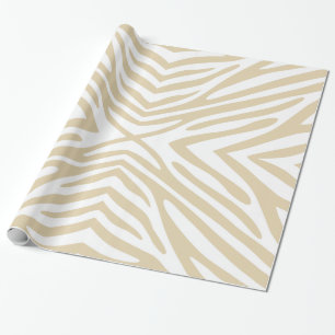 Ivory Neutral Zebra Wrapping Paper