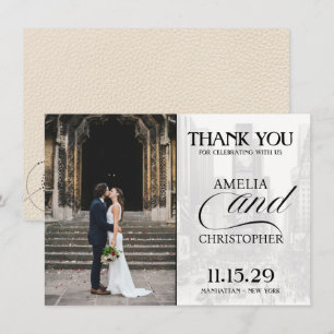 Ivory New York City Passport Thank You Card