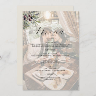 Ivory Olive Photo Wedding Menu