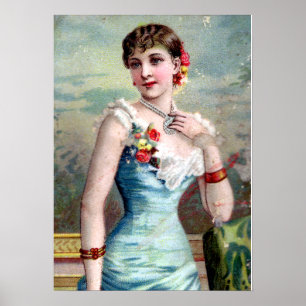 IVORY ON FLOWERS ( mid XIX century) Poster