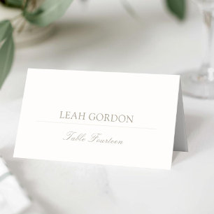 Ivory Oval Script Wedding Table Card Number