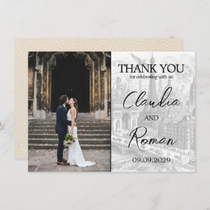 Ivory Paris Passport Thank You Card