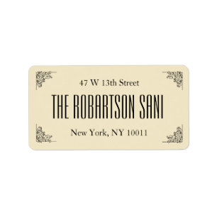 Ivory pearl Couple Monogram Heart Return Address Label