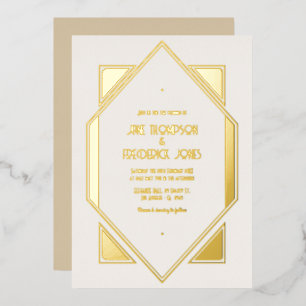 Ivory Pearl & Gold Gatsby Art Deco Wedding