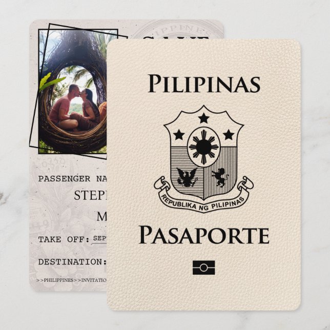 Ivory Philippines Passport Save The Date (Front/Back)