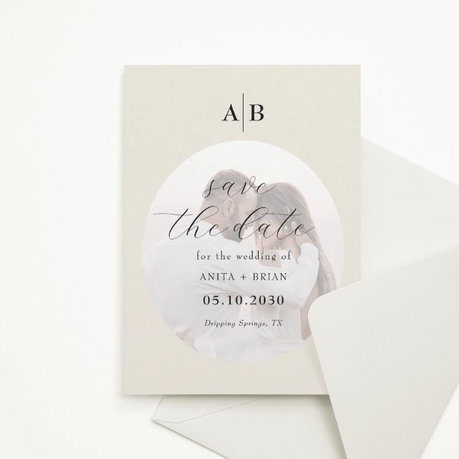Ivory Photo Wedding Save The Date (Creator Uploaded)
