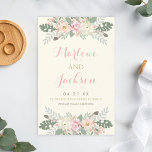 Ivory Pink Gold Floral Boho Wedding Programs<br><div class="desc">This elegant boho style wedding ceremony design features romantic peony flowers, soft green foliage, and rustic bird feather accents with light ivory printed background colour (can be modified). Personalize the stylish pink script text and other text with your preferred wording. Soft spring or summer colour scheme includes shades of pink,...</div>