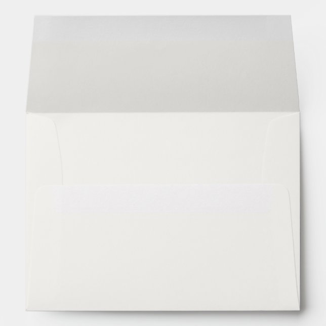 Ivory | Plain Duo Colour Wedding Envelope (Back (Bottom))