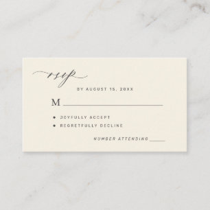 Ivory QR code and classic wedding response RSVP Enclosure Card
