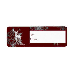 Ivory Reindeer Christmas Red Gift