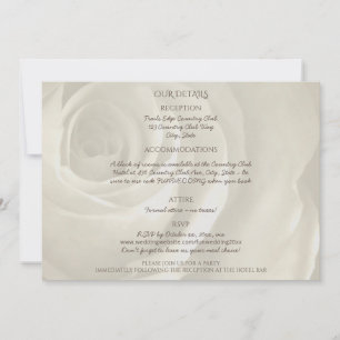 Ivory rose floral wedding details