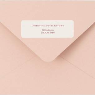 Ivory rose gold return address